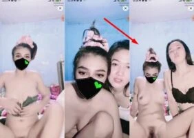 Duo Lesbong Binal Pamerin Susu Jembut